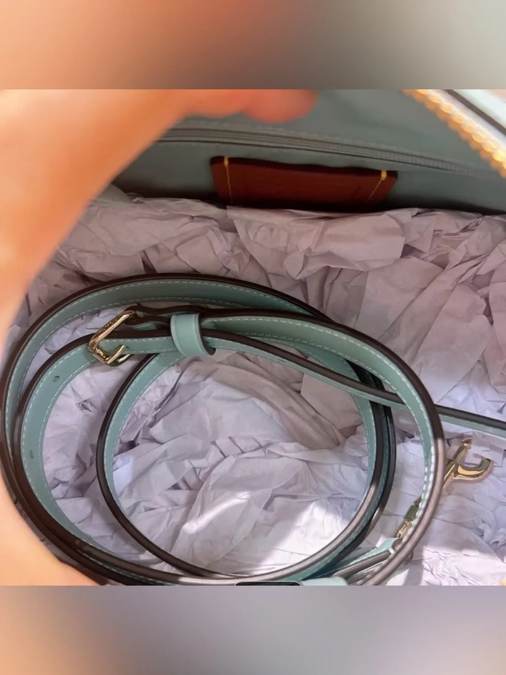 NWT Coach Rowan Satchel Bag & Matching Wallet Set – Light Blue Signature Canvas